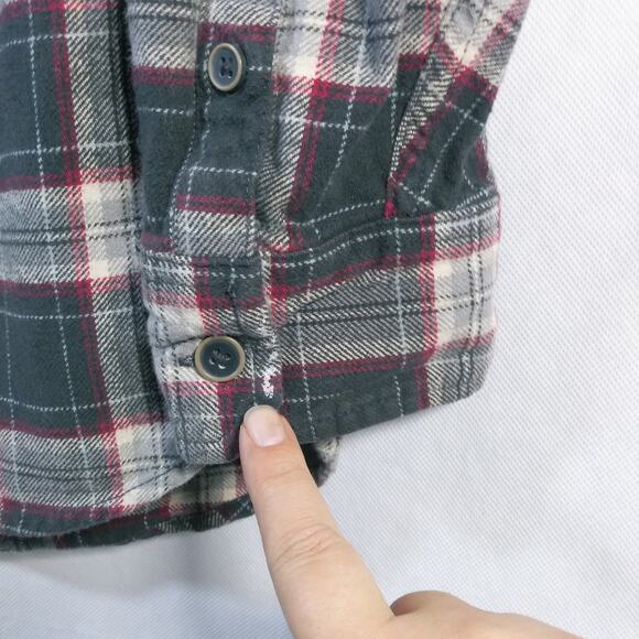 Jachs Black Red Plaid Heavy Flannel Shacket  Size M - Picture 5 of 7